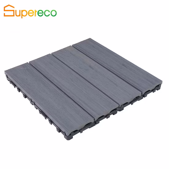 Azulejo de cubierta compuesto de plástico y madera de WPC para bricolaje